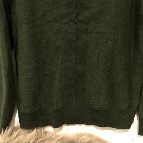 Bonobos chevron zip up sweater, green, NWOT - Picture 5 of 7